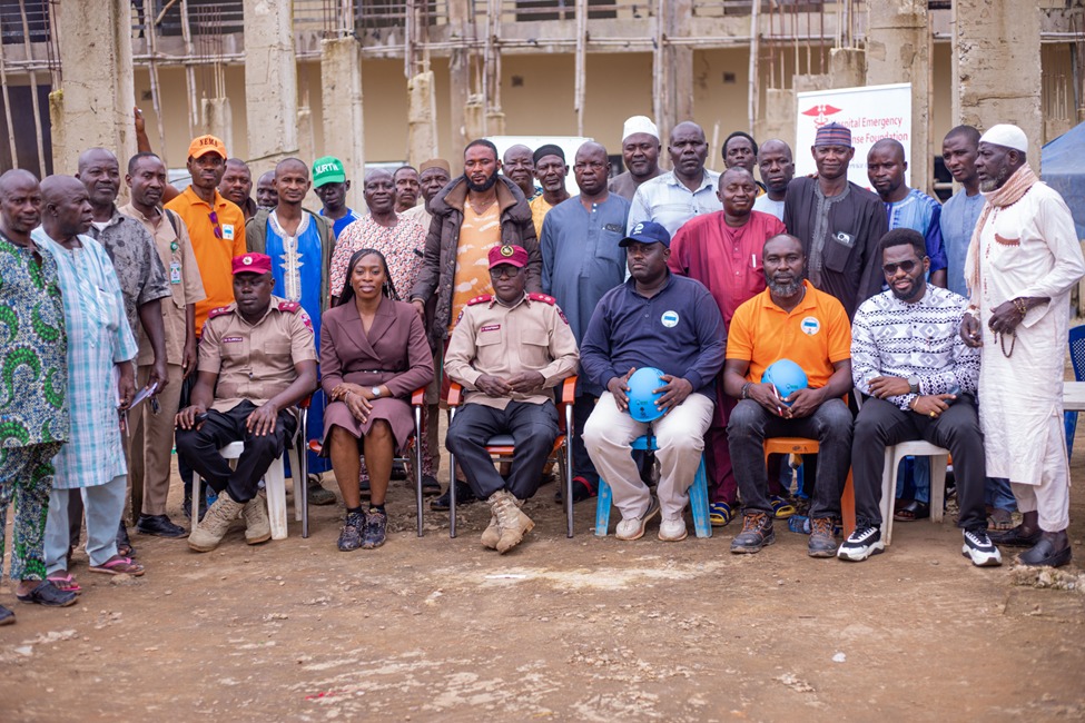 Representatives of the Hospital Emergency Response Foundation (HERF),  Road Safety and NEMA officials at the programme in Abuja