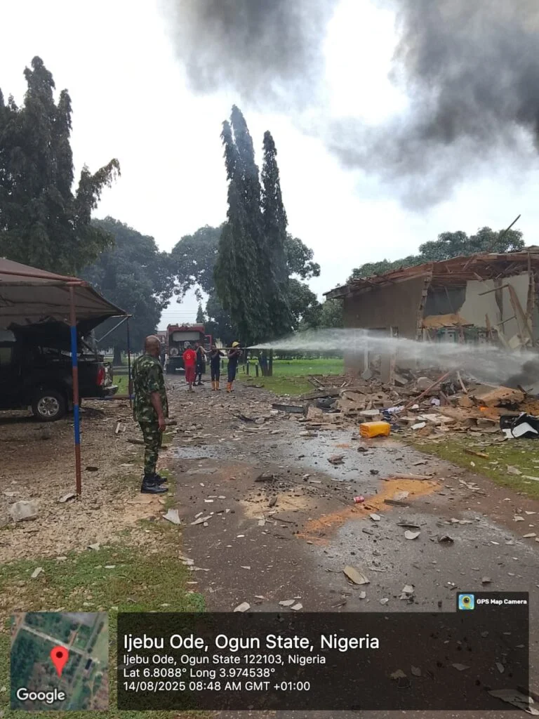 Nigerian Army speaks on explosion at its 42 Engineers Brigade Counter Improvised Explosive Device Squadron Barracks, Ijebu-Ode, Ogun State
