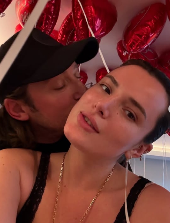 Shock move: Actress Bella Thorne proposes to Mark Emms