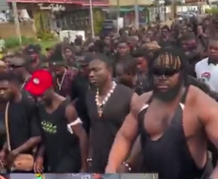 Vincent Otse (VDM) defies police warning to lead lead candlelight procession in memory of murdered Anambra businessman, Ifesinachi Onyekere