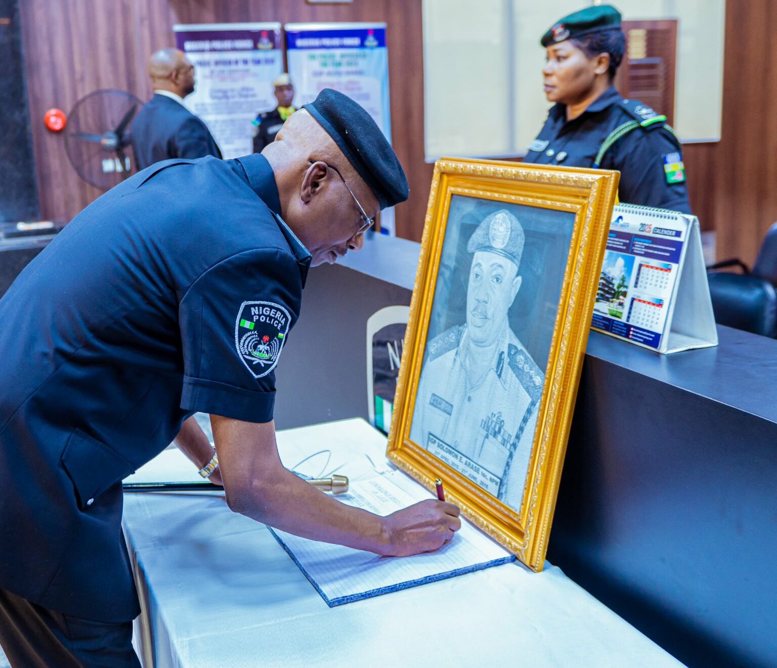 Photos: Police fly flag at half-mast as Force mourns Arase
