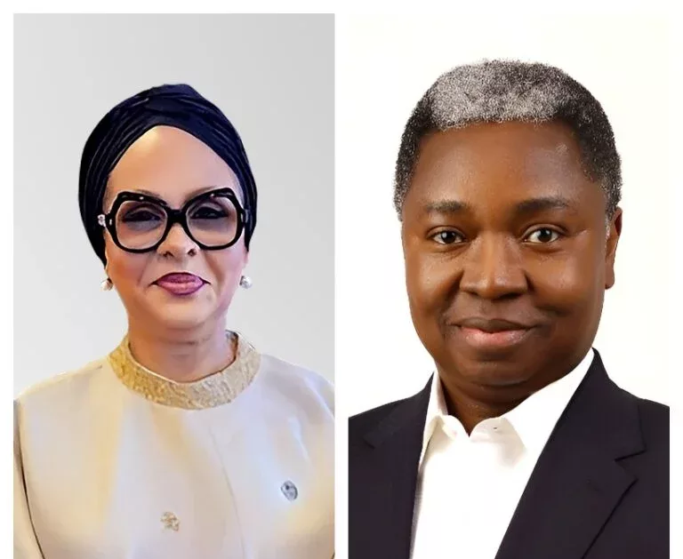 Mr Andy Odeh, new Chief Corporate Communications Officer and Mrs Morenike Adewunmi, new Chief Relations Officer, NNPC Ltd.