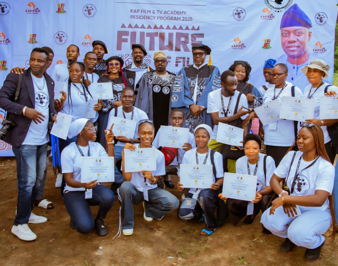 Kunle Afolayan's KAP Film and Television Academy in partnership with Oyo State govt graduates 165 filmmakers from its Residency Programme