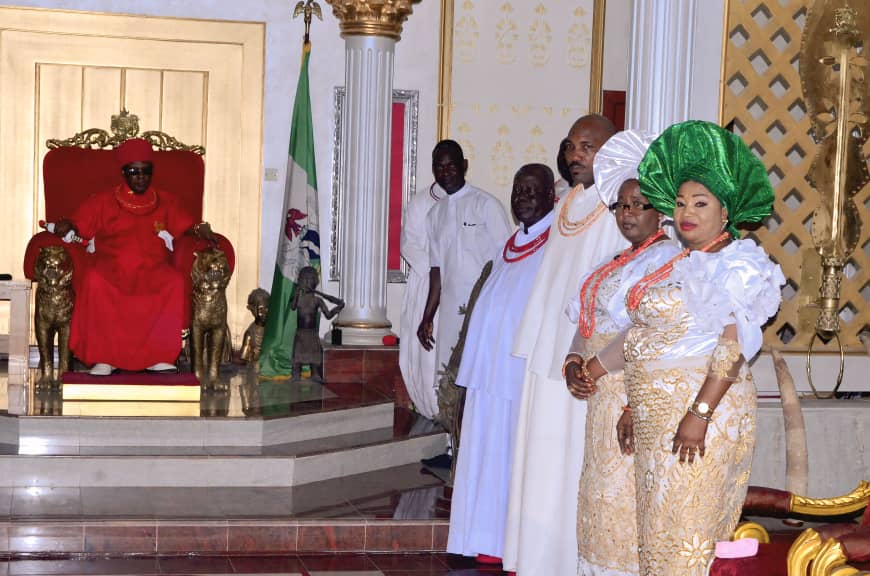 Benin Monarch, Oba Ewuare II, cautions Mrs Folashade Ojo-Tinubu that the concept of 'Iyaloja-general' title is not known to Benin culture.