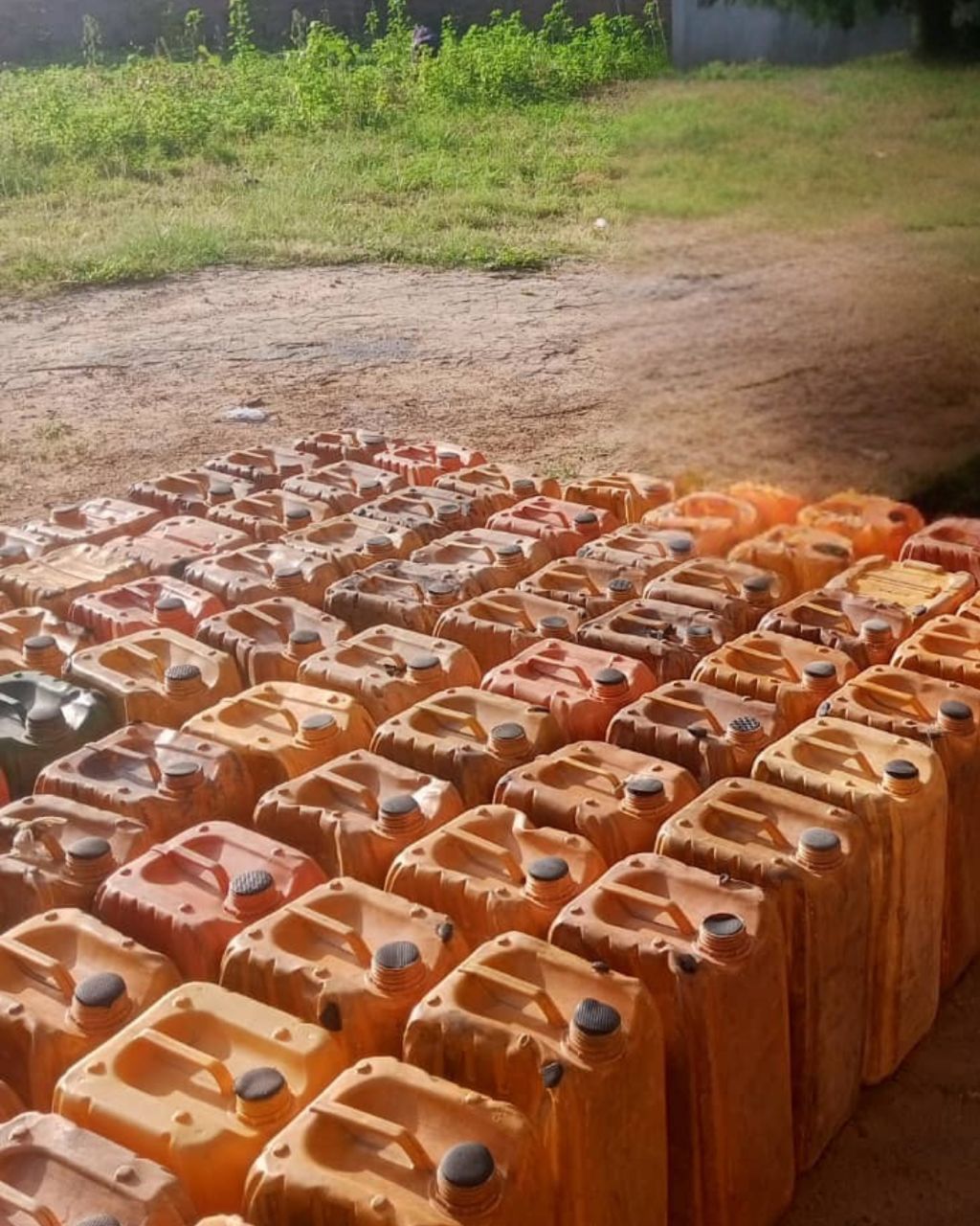 Police intercept, recover over 100 Jerry cans of petrol being illegally transported to Niger Republic in Sokoto and Katsina States.