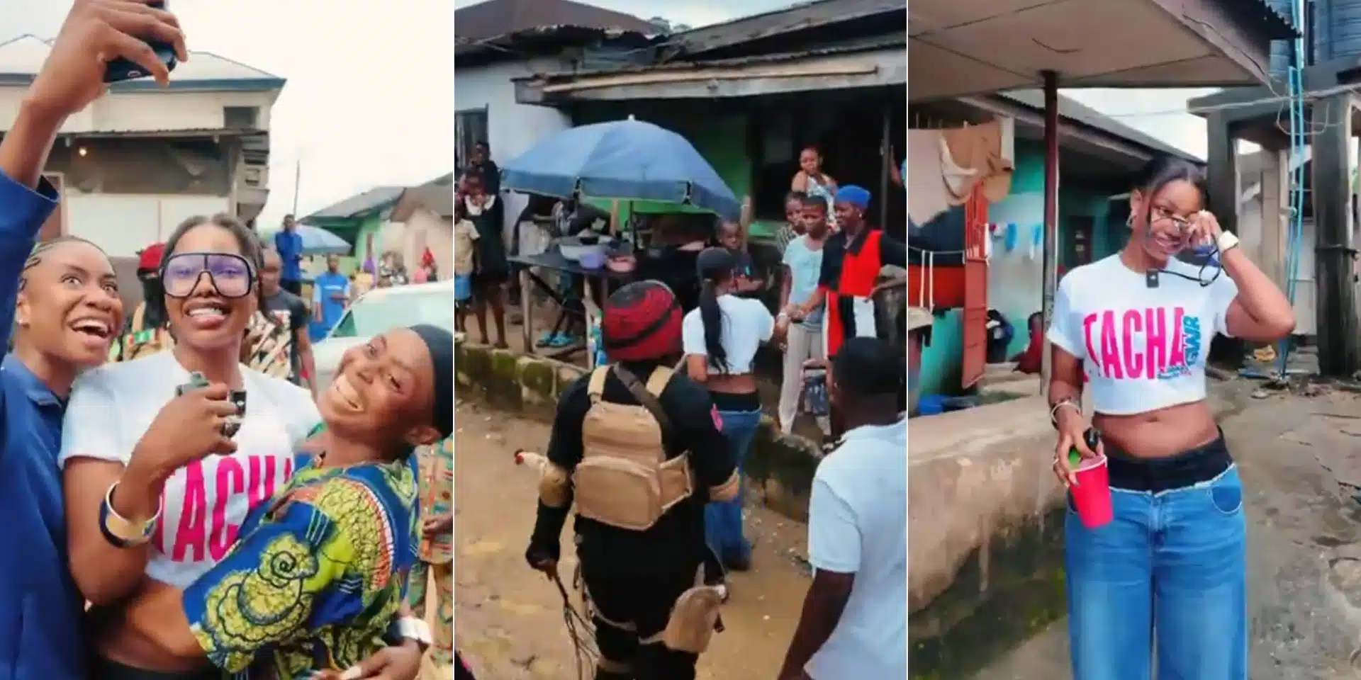 Tacha Gets Emotional During Visit to Former Port Harcourt Home