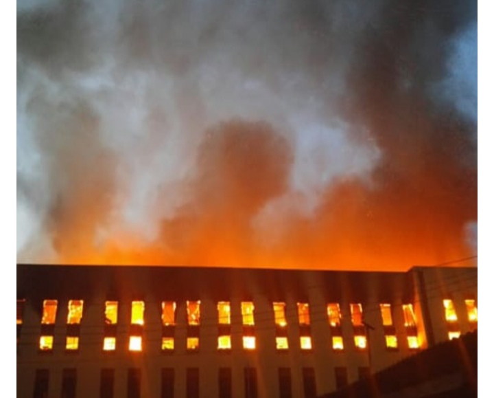 Yabatech burnt hostel