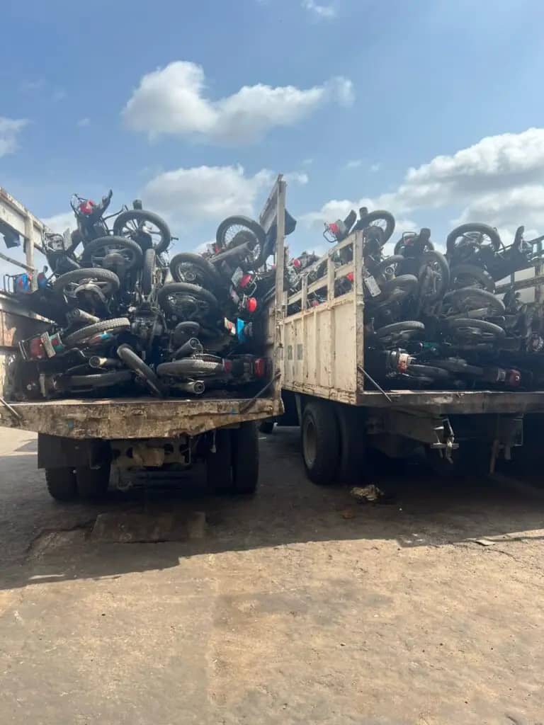 Lagos task force seizes 64 commercial motorcycles