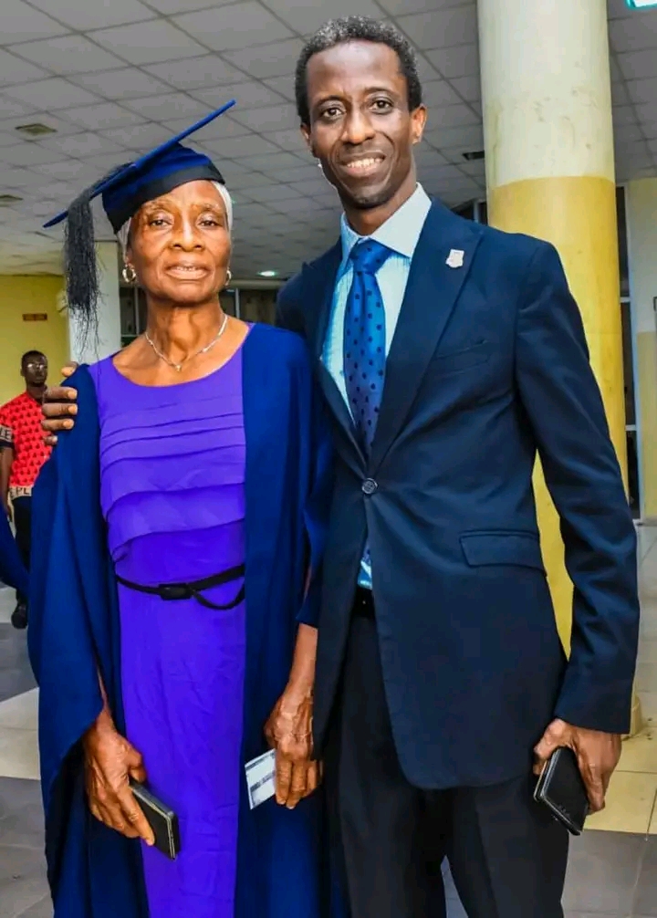 Mrs Kate Bosede Akomolafe with Prof. Peter Olapegba (Deputy Vice-Chancellor, Administration, UI.