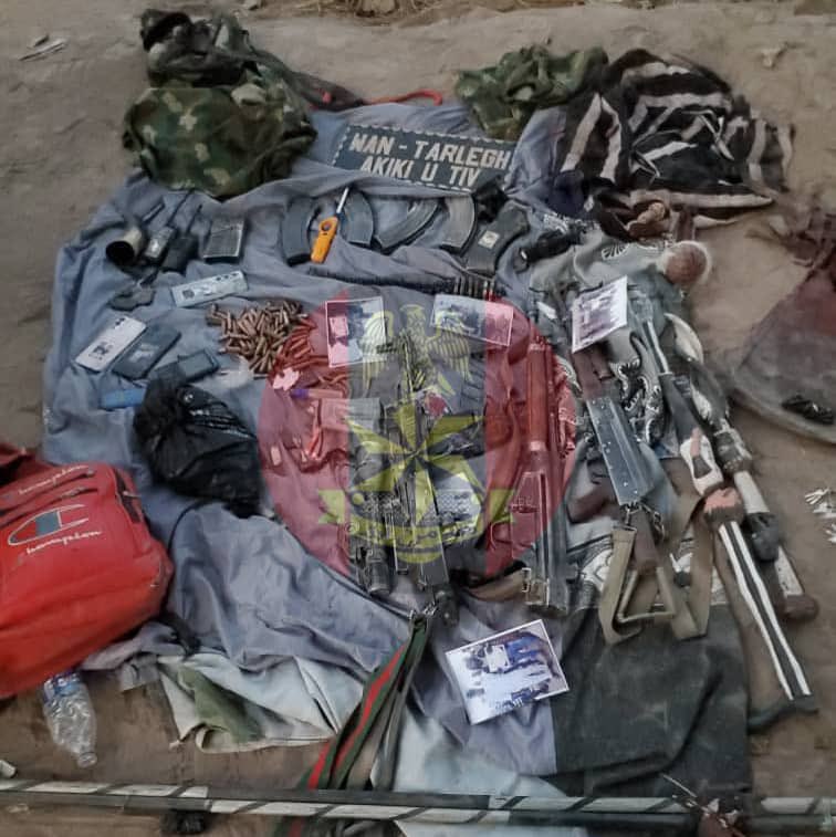 Troops kill suspected bandit, recover weapons in a snap raid operation on the hideout of a notorious armed bandit in Ukum LGA of Benue State