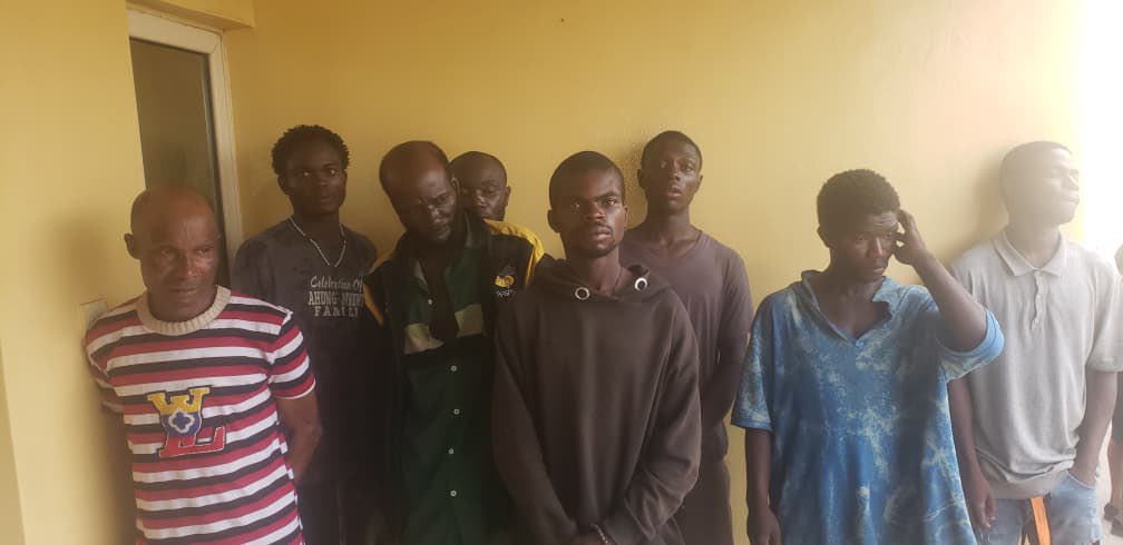 Court sentences eight people arrested over alleged involvement in snatching of phones in Lagos, other crimes to six months imprisonment.