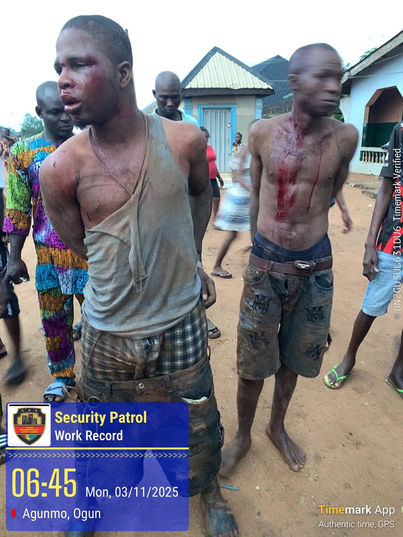 Lagos neighborhood safety agencies arrests two notorious okada snatcher in Olorunda