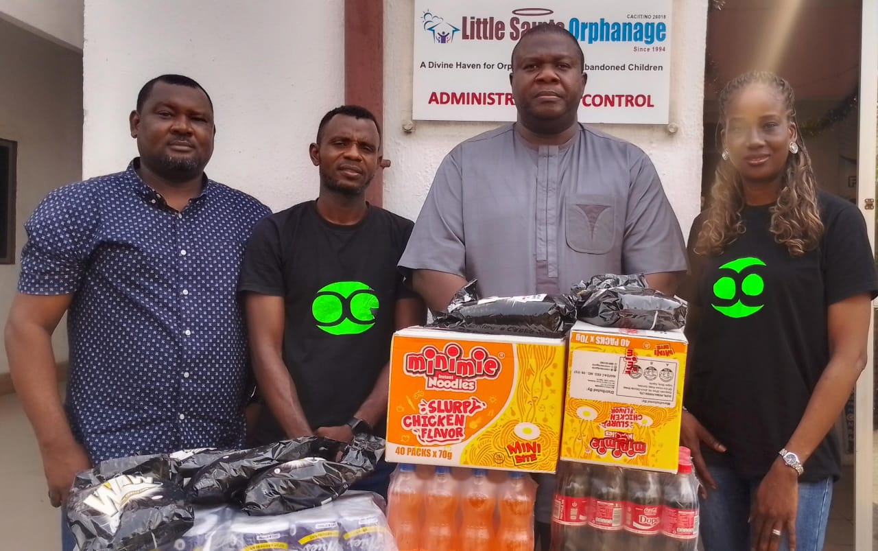 From the left ; Oluwakemi Adu , (financial Controller Galooli), Mr Adewole, (The CEO Galooli) Adelani Matthew (Human Resource) , Michael Enebeli ( Sales Director Galooli Nigeria)