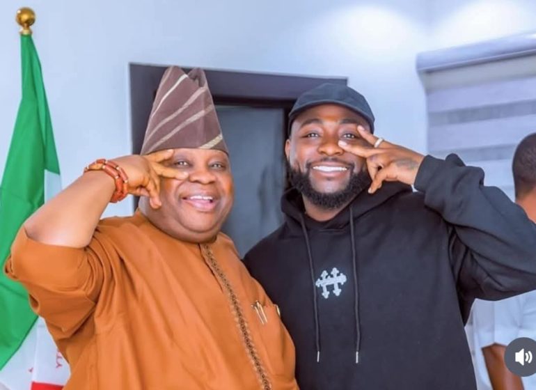 davido and uncle adeleke