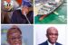 President Tinubu, top left; Lekki Deep Sea Port, top right; the Managing Director of NPA, Dr Abubakar Dantsoho, bottom right, and the Minister of Marine and Blue Economy, Adegboyega Oyetola