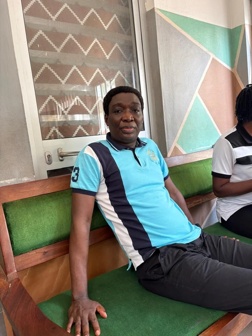 Pastor Benjamin Egbaji at the Nigerian Embassy, Cotonou, Republic of Benin, after his release