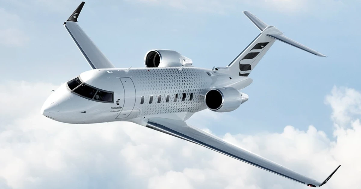 A bombardier jet