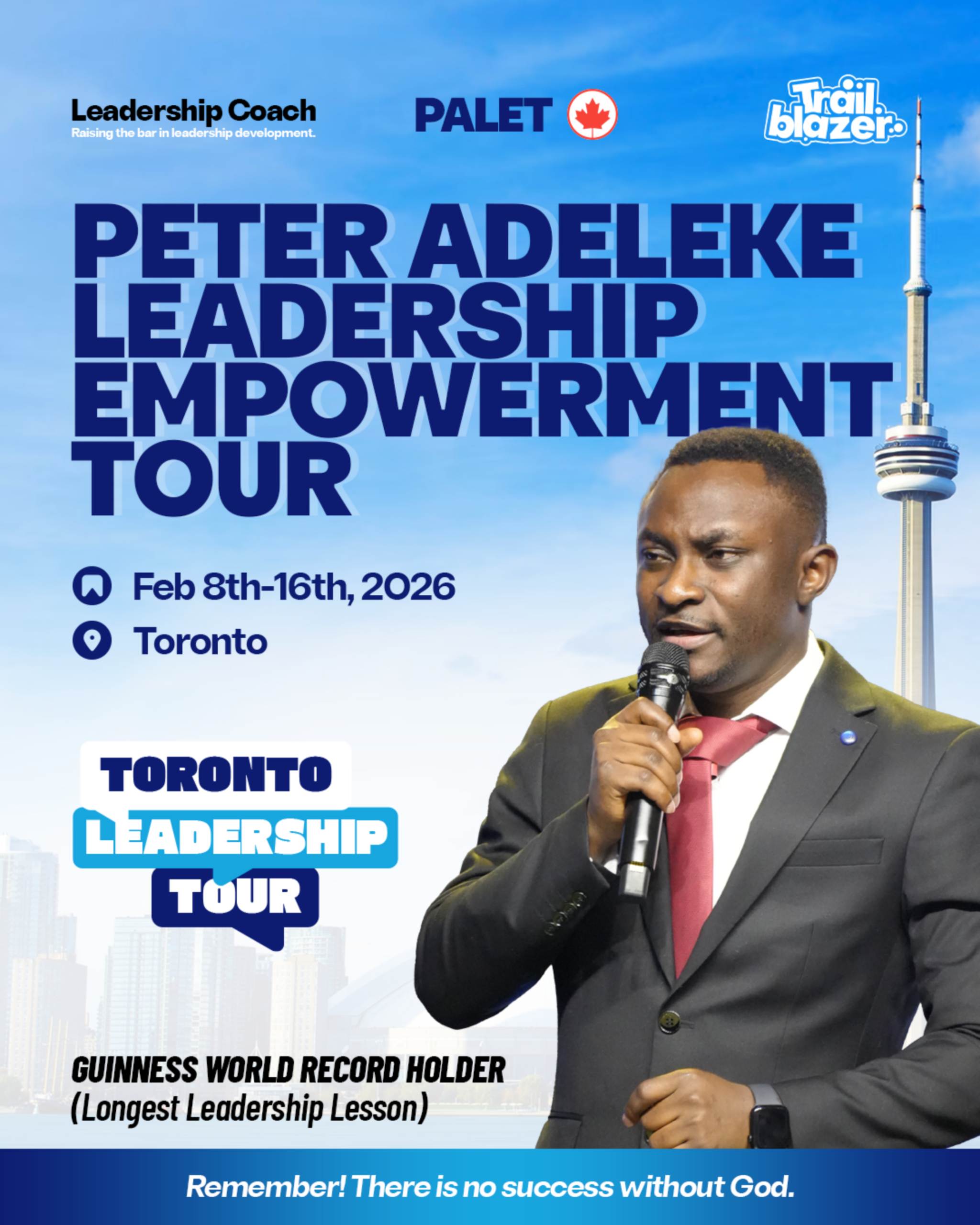 World Record Holder Peter Adeleke takes PALET 2026 Leadership Empowerment Tour to Toronto