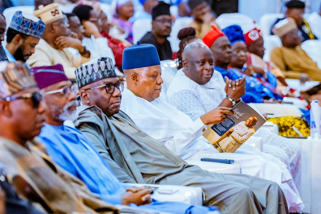 VP Kashim Shettima extols TVC News' Babajide Kolade-Otitoju's contributions to journalism and critical thinking at book launch in Abuja