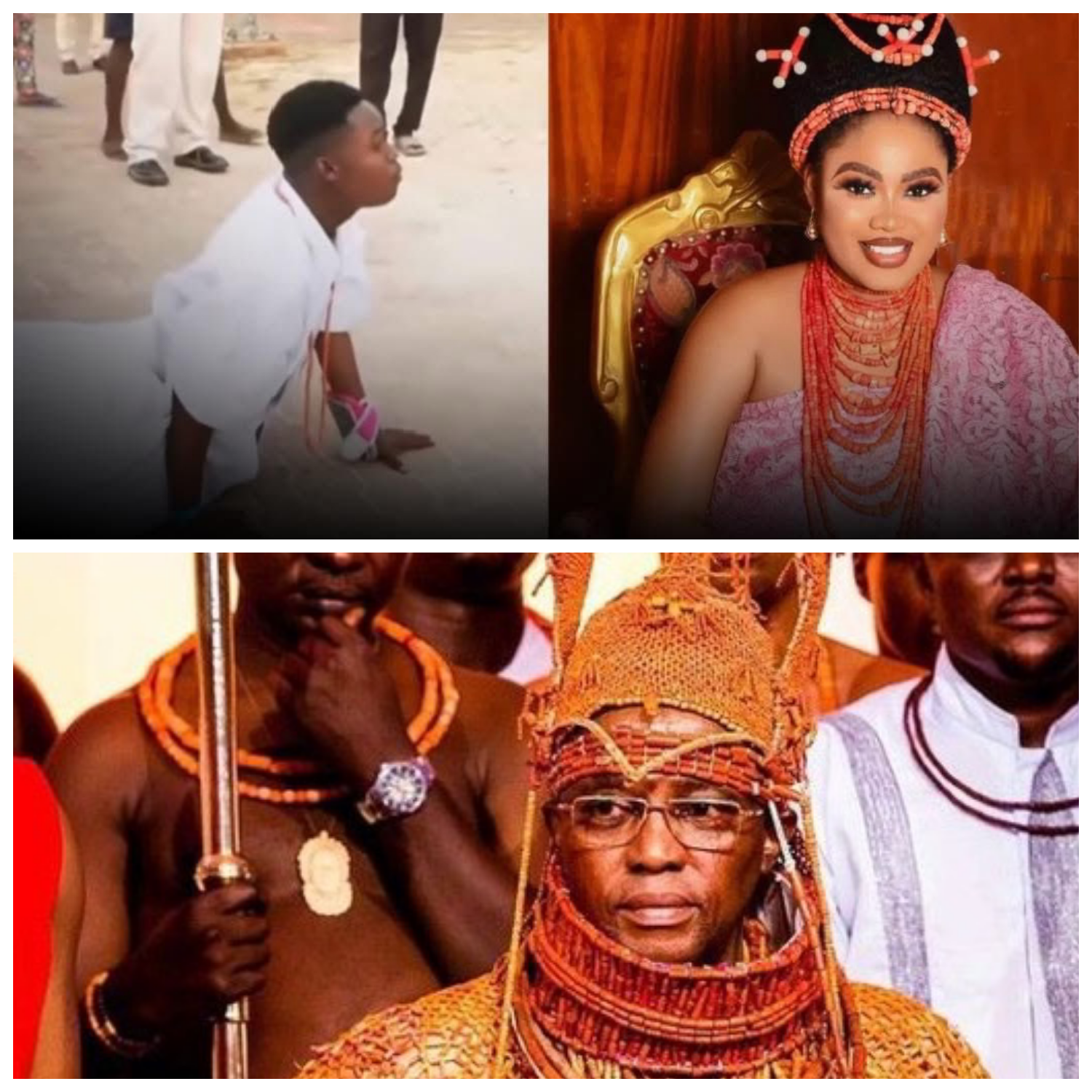 Oba of Benin sanctions Queen, palace chiefs, other members over unauthorized access into his palace to a social media influencer, Peller.