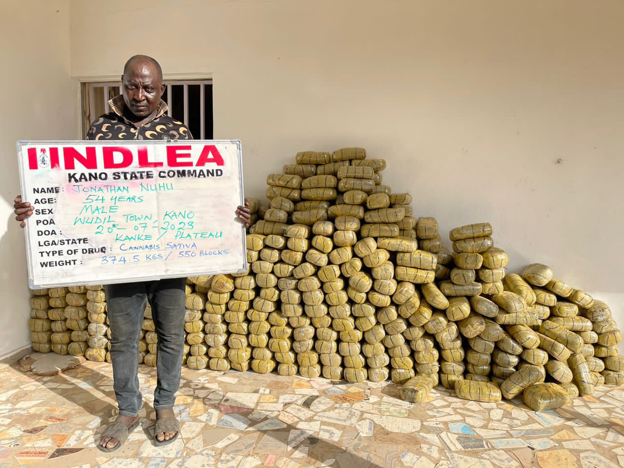 Kano NDLEA secures 15-year jail term against Jonathan Nuhu of Kanke Village, Plateau state for unlawful possession of cannabis sativa.