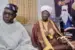 Emir of Ilorin, Alhaji Ibrahim Sulu-Gambari, greets former President Olusegun Obasanjo on his 89th birthday