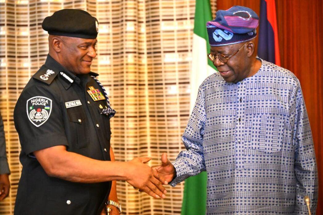 Acting IGP Olatunji Rilwan Disu and President Bola Tinubu.