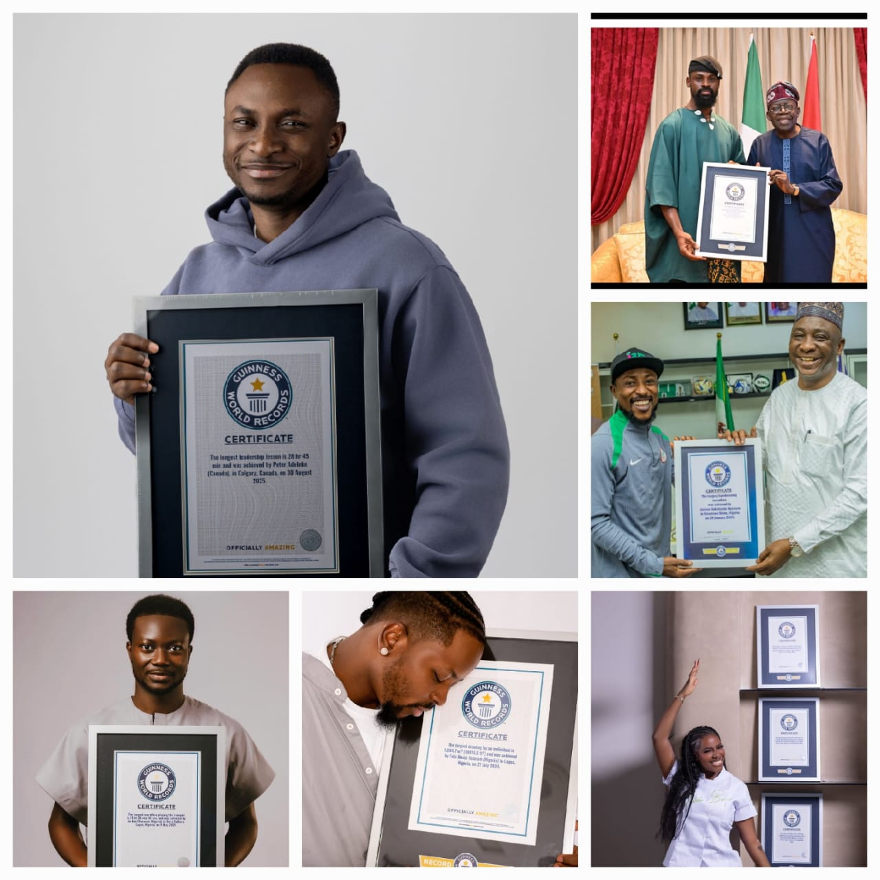 Eight Notable Nigerians Rewriting History with Guinness World Records Since 2024