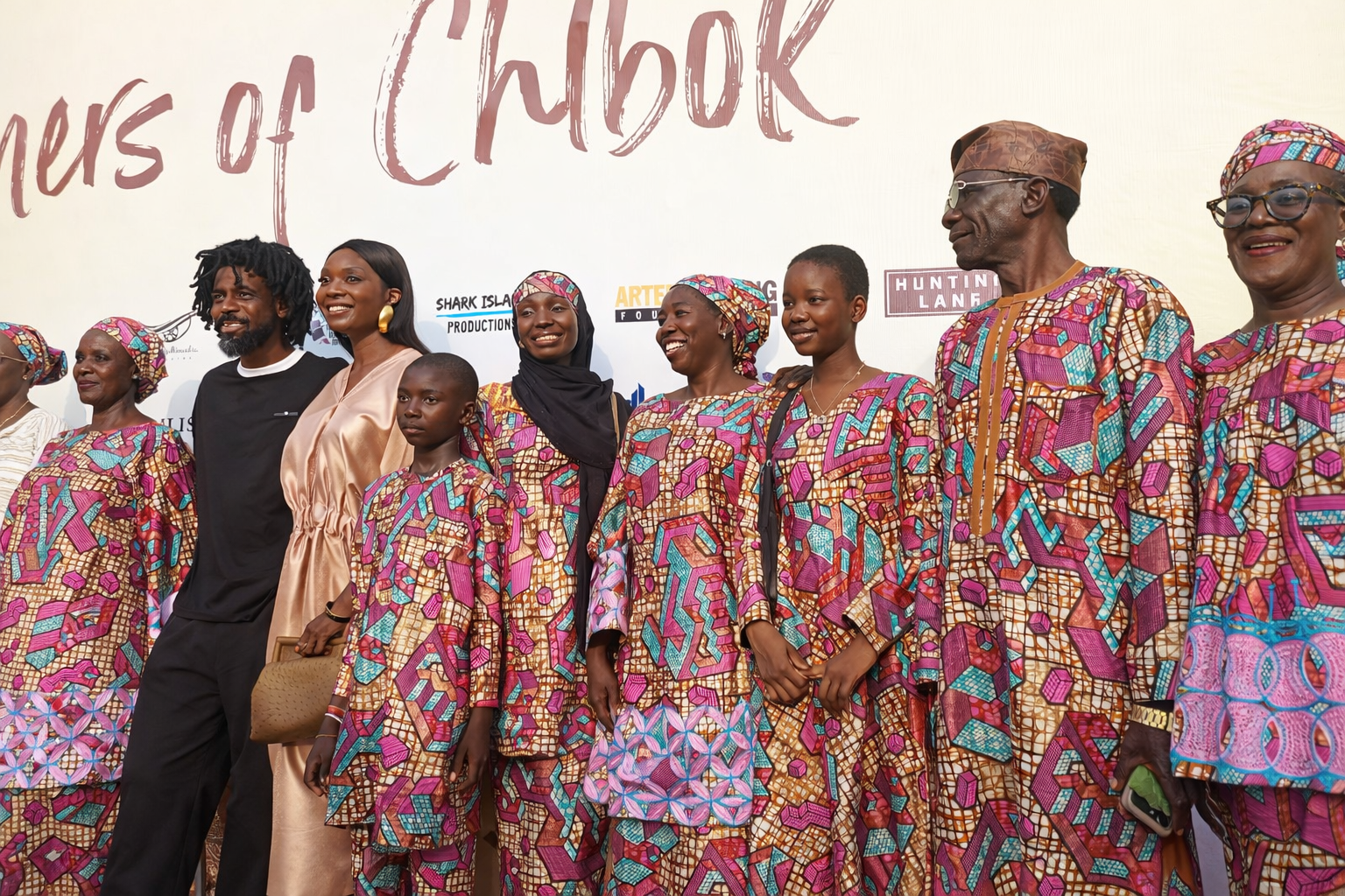 Kachi Benson and Joke Silva with the Mothers of Chibok 