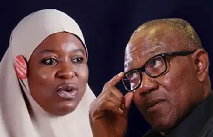 Aisha Yesufu and Peter Obi