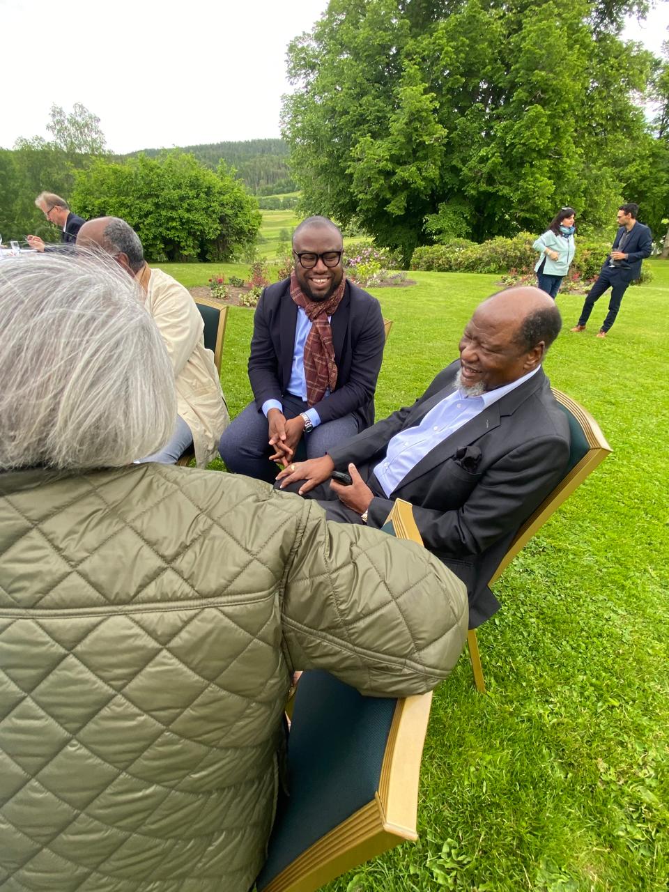 Dr. Babatunde Afolabi and H.E Joachim Chissano, former President of Mozambique 
