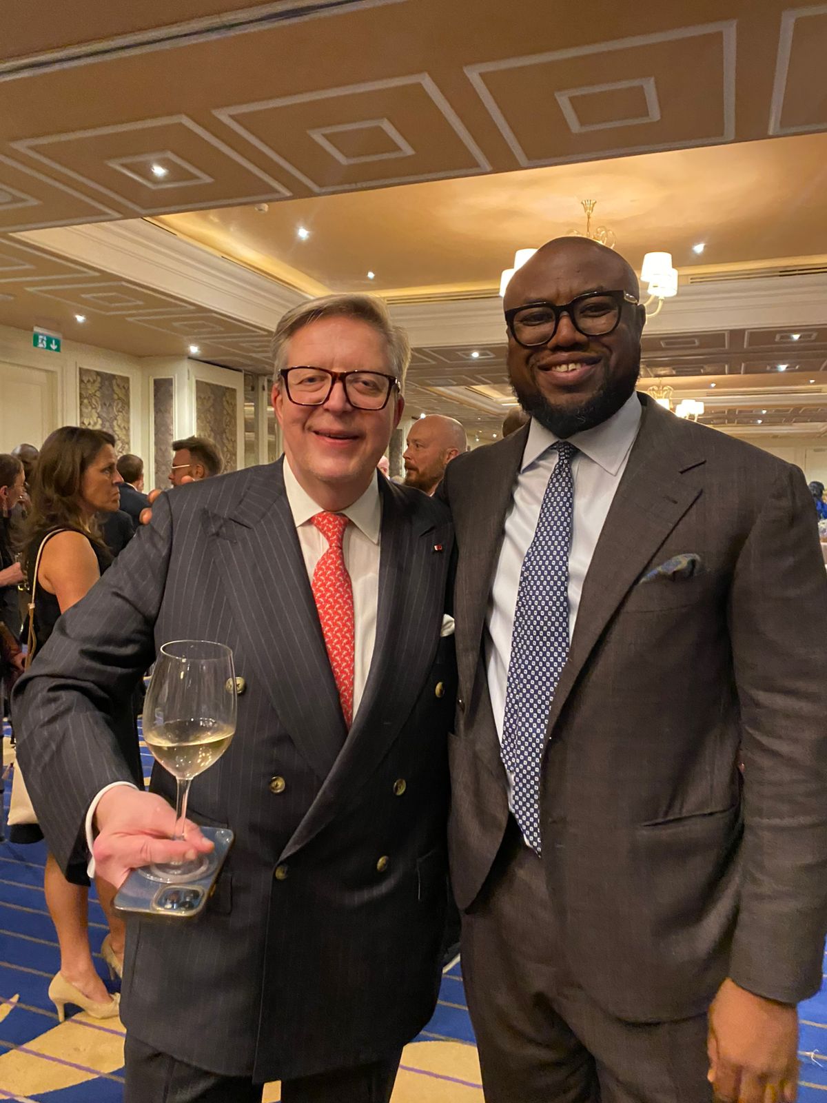 Dr Babatunde Afolabi and Ambassador Pirrka Tapiola,Director representing the Nordic countries at the African Development Bank (AfDB).