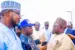 L-R Senior Special Assistant to the President on Community Engagement (NorthWest), Abdullahi Yakassi, Kebbi State Commissioner for Works, Abdullahi Umar Farouk and Deputy Governor of Kebbi State, Umar Abubakar Tafida at Kebbi section of the Sokoto-Badagry highway during the inspection of the Federal and Kebbi State governments funded projects in Kebbi State by the Presidential Media Team and Renewed Hope Ambassadors