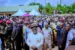 Gov. Sheriff Oborevwori standing on queue to be counted during the APC Governorship Primary at his ward in Okpe LGA of Delta on Thursday