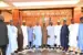 President Bola Tinubu receives the Senate leadership, led by Senate President Godswill Akpabio, during their Sallah homage to him in Lagos on Thursday.