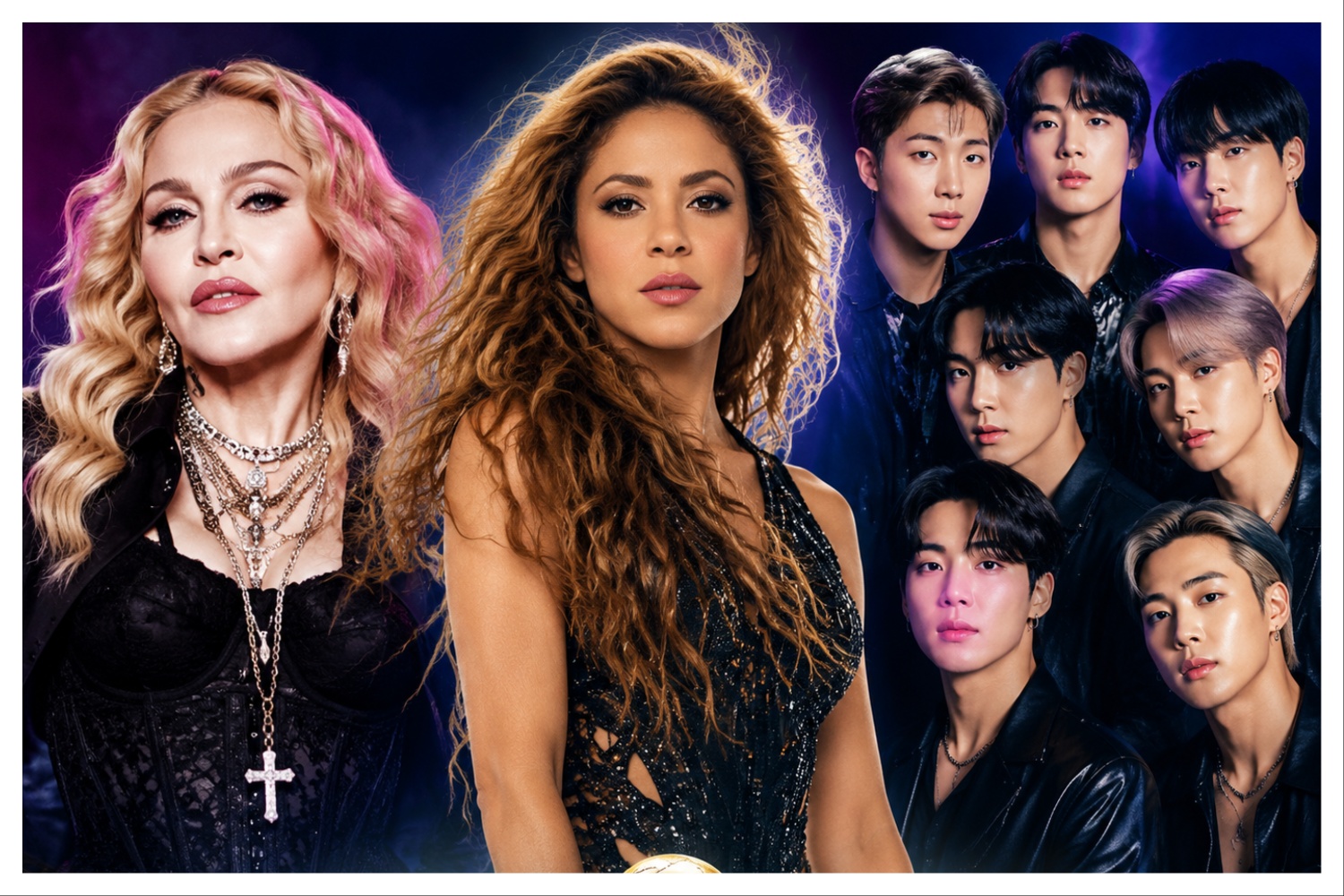 Madonna, Shakira and BTS to headline World Cup final half-time show