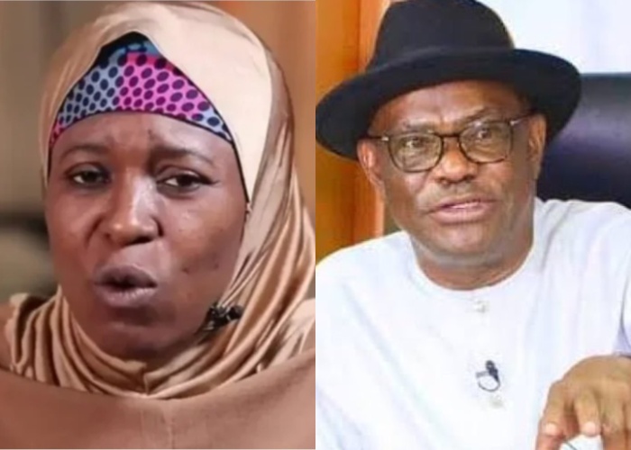 Aisha Yesufu and Nyesom Wike