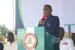 Gov. Alex Otti of Abia delivering his speech at an interdenominational thanksgiving service, organised by the Abia Government to commemorate his third anniversary in office, on Sunday, in Umuahia.