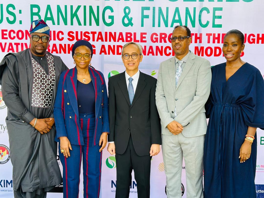 L–R: Mr. Ishmael Balogun (President, Nigerian-Indonesian Chamber of Commerce and Industry), Mrs. Korede Demola-Adeniyi (Executive Director, Commercial & Institutional Banking – Lagos & Southwest, The Alternative Bank), H.E. Bambang Suharto (Indonesian Ambassador to Nigeria), Mr. Hassan Yusuf (Managing Director, The Alternative Bank), Mrs. Titi Fowora (CEO, Inu Designs)