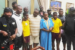Former Minister Adelabu, her rescued sister and children and police officers who took part in the operation