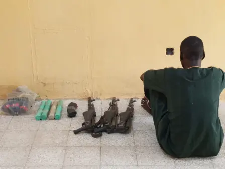 DSS operatives intercept transporter, Muhammad Abubakar, with four RPG tubes, three AK-47 and two empty magazines in Kano