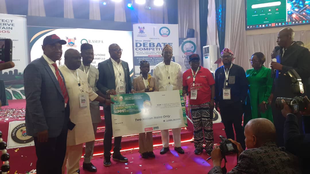 LASU student wins LASEPA Environmental Debate, bags N2 milli