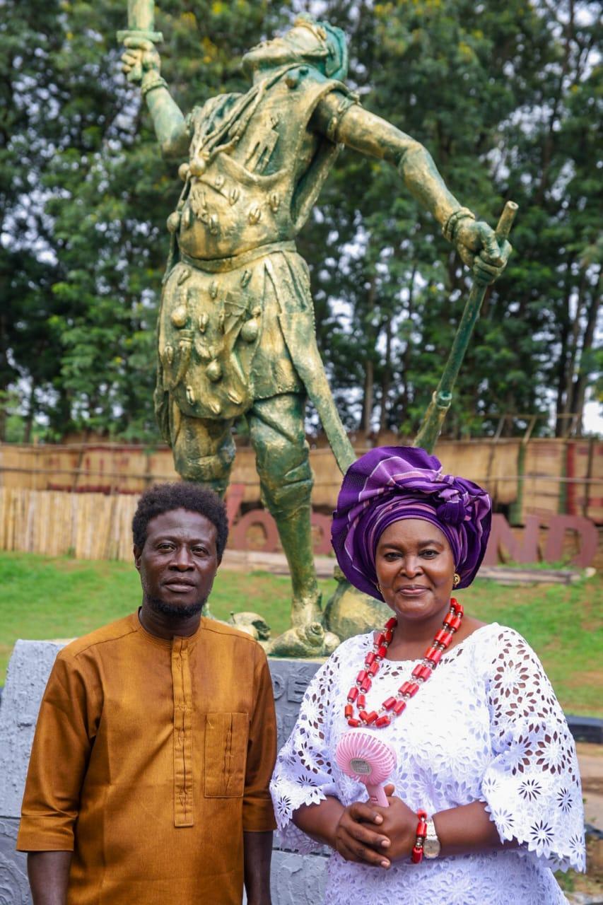 Wale Asubiojo's latest work, the Iba Oluyole sculpture, was unveiled recently to distinguished guests at National Museum of Unity, Ibadan
