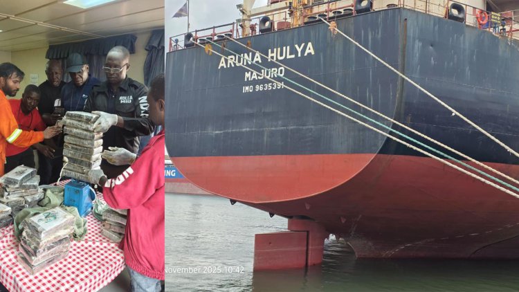 Court fines 11 Indian sailors and their vessel, MV Aruna Hulya arrested by NDLEA for importing cocaine into Nigeria a total of $6 million