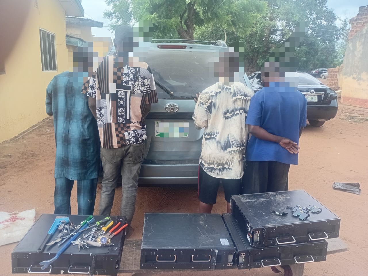 Four men have been arrested with suspected stolen telecommunications power equipment by police operatives in Oyo