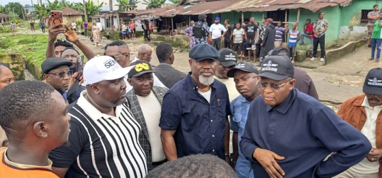 Gov. Bassey Otu visits flood and landslide-ravaged communities in Calabar, including the family of a toddler killed by floodwaters