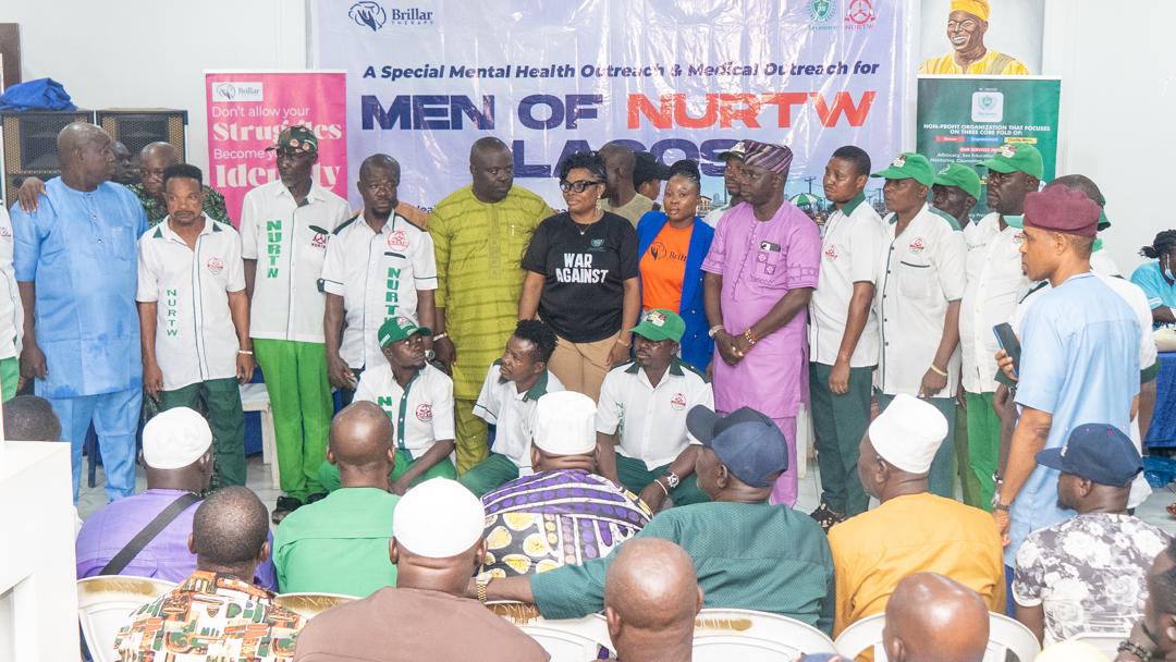 Brillar Therapy takes mental wellness campaign to NURTW leaders in Oshodi