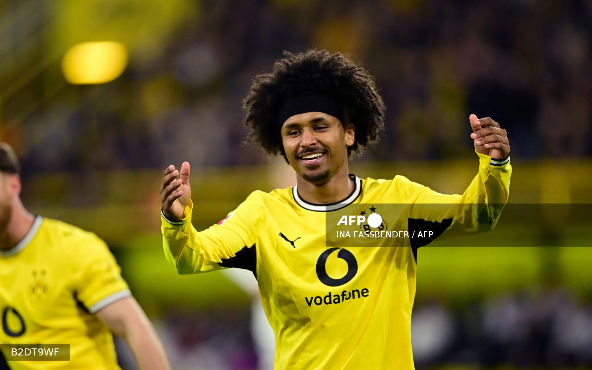 Dortmund's German forward #27 Karim Adeyemi. (Photo by Ina FASSBENDER / AFP)