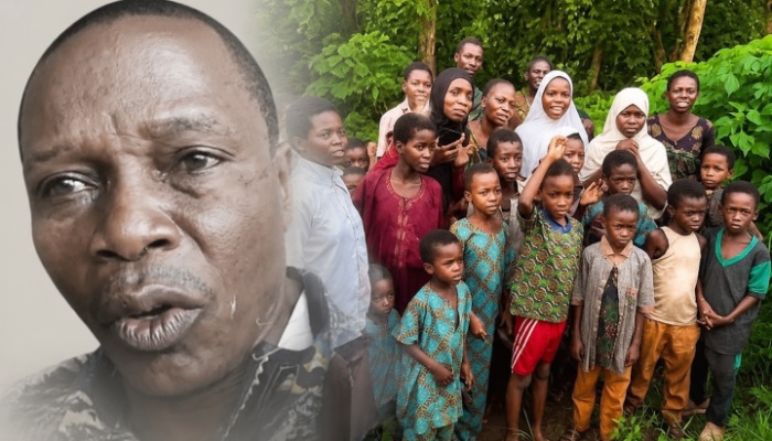 Michael Oyedokun and the rescued Oyo pupils