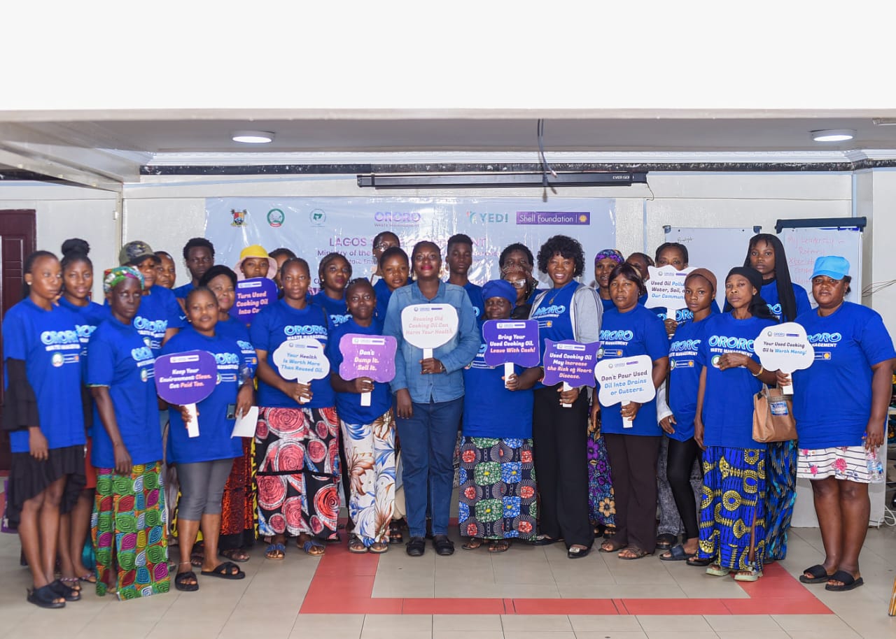 Ororo waste management, LASEPA, Shell foundation empower waste pickers, market women, youths to boost used cooking oil in Lagos
